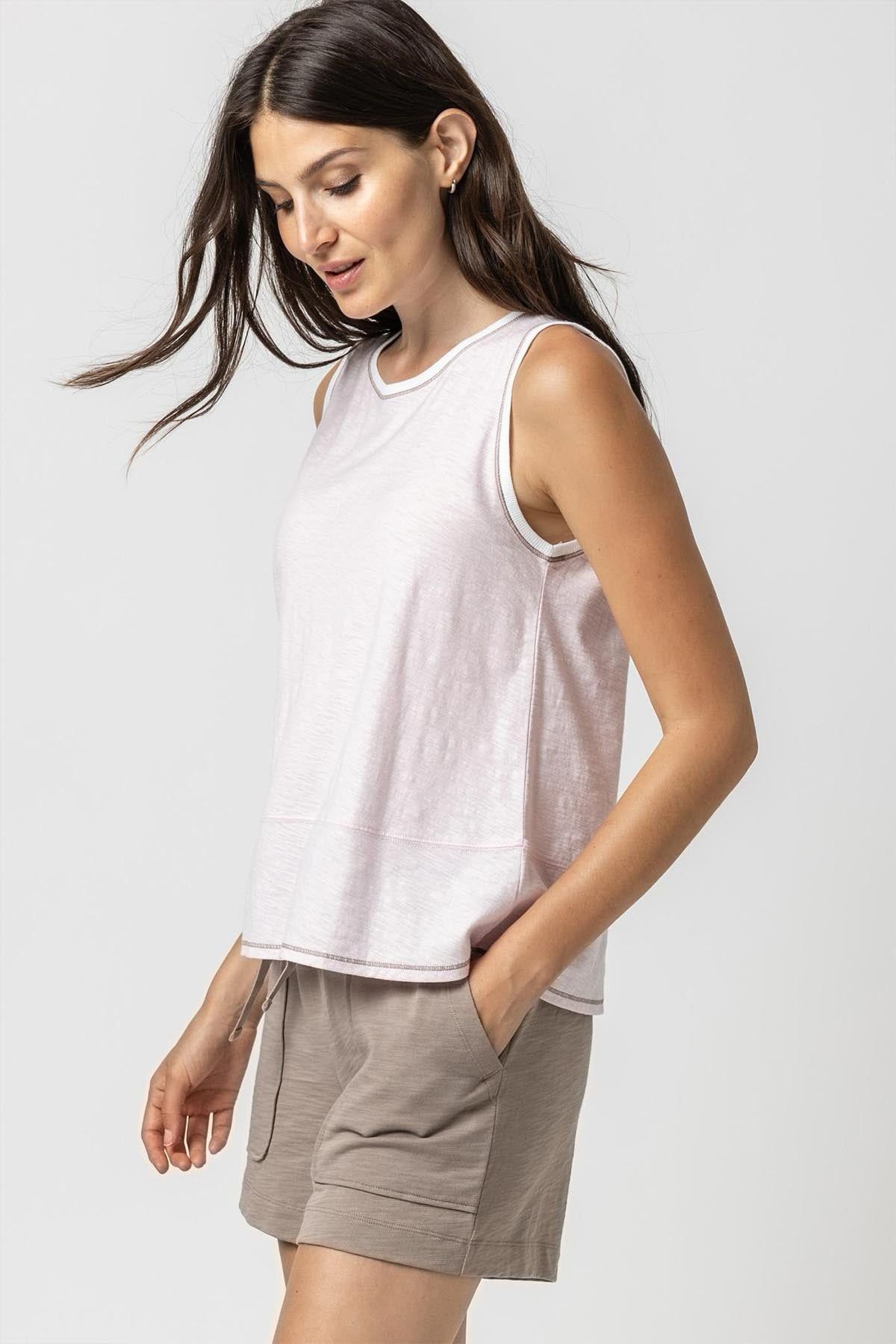 Contrast Color Crewneck Tank sold by French Cuff