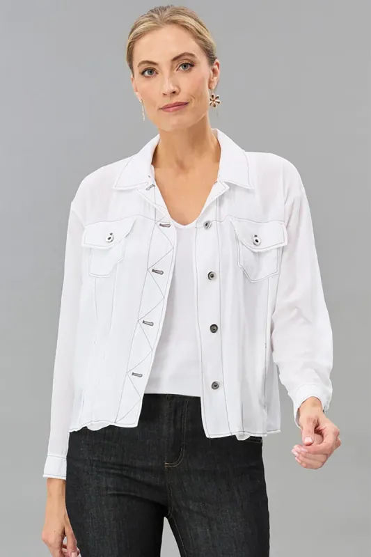 Contrast Stitch Jean Jacket sold by French Cuff