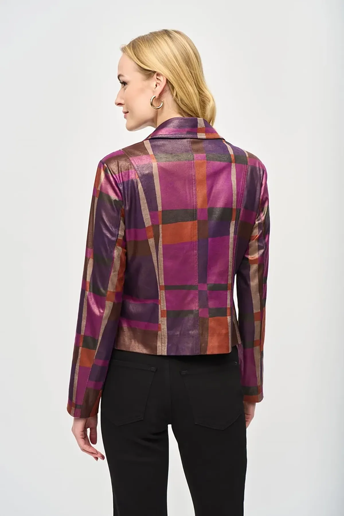 Foiled Print Faux Suede Jacket sold by French Cuff product image thumbnail 2