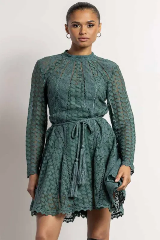 Green Lace Dress sold by French Cuff