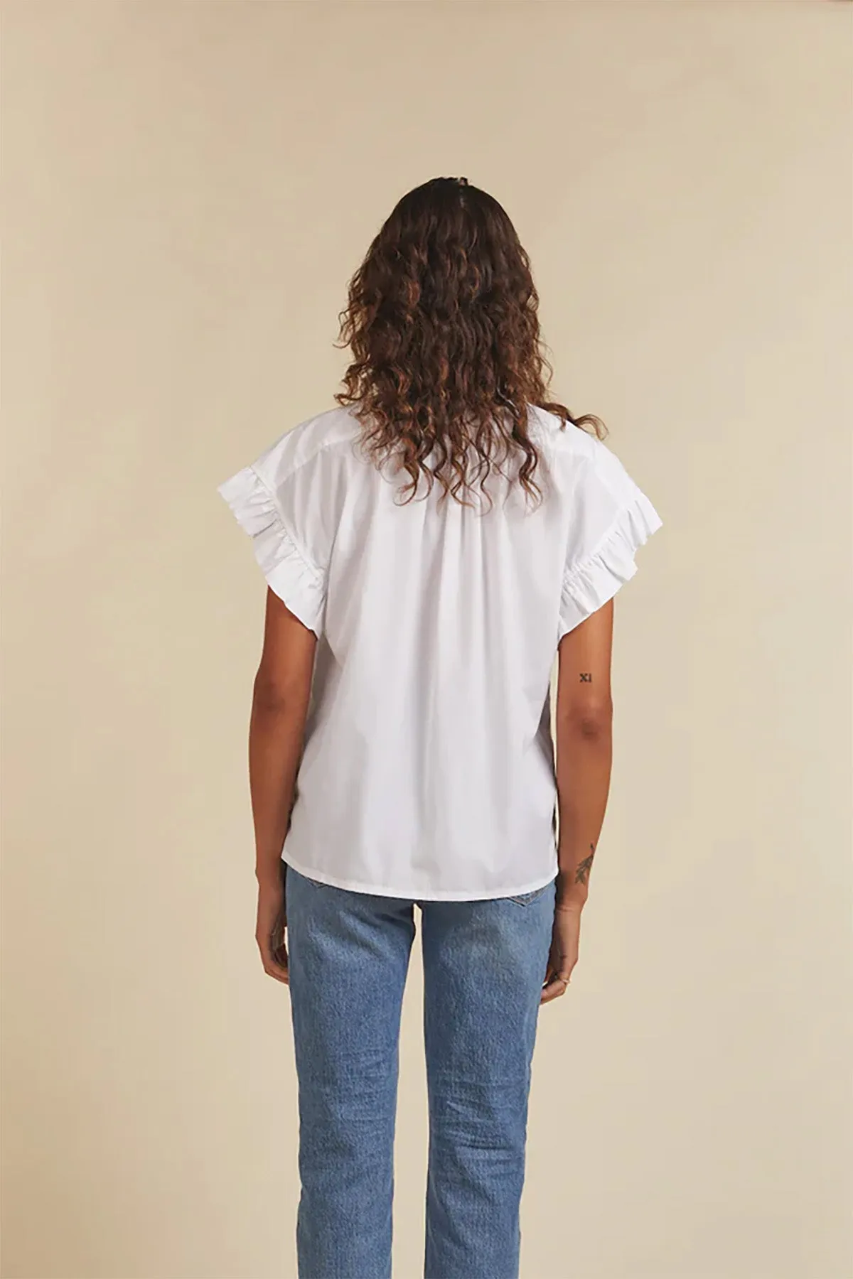 Marianne B Ruffle Sleeve Shirt sold by French Cuff product image thumbnail 3