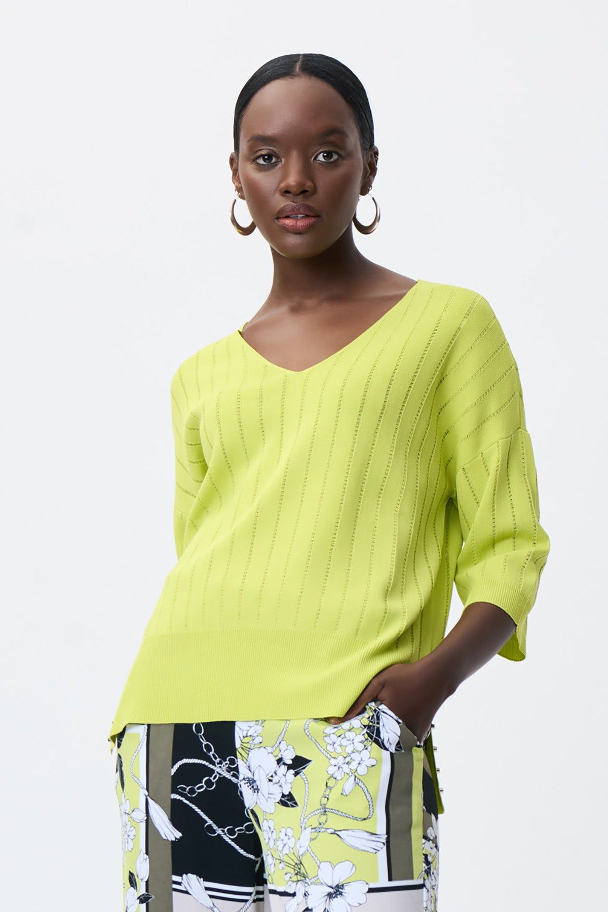 Knit Top V-Neck Top sold by French Cuff