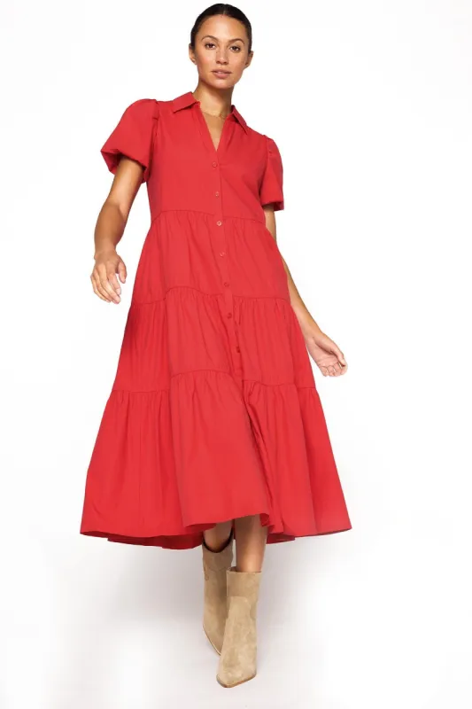 Havana Dress - Carmine Red sold by French Cuff