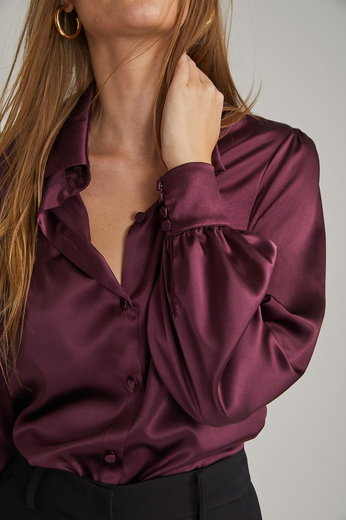 Maxwell Blouse- Bordeaux sold by French Cuff product image thumbnail 2