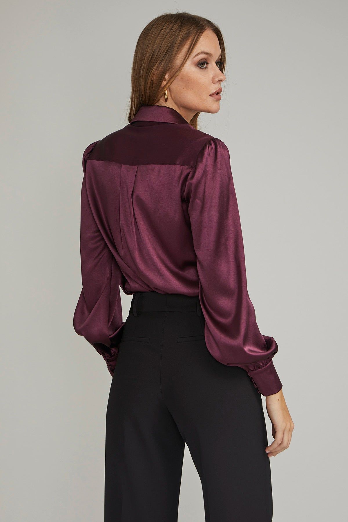 Maxwell Blouse- Bordeaux sold by French Cuff product image thumbnail 3