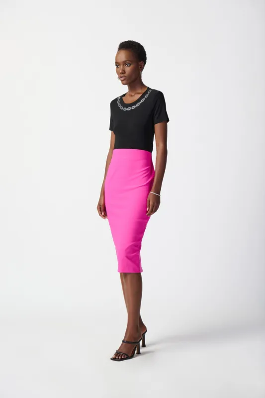 Midi Skirt- Ultra Pink made by Joseph Ribkoff