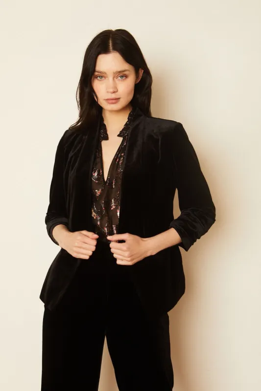 Bex Black Velvet Blazer sold by French Cuff