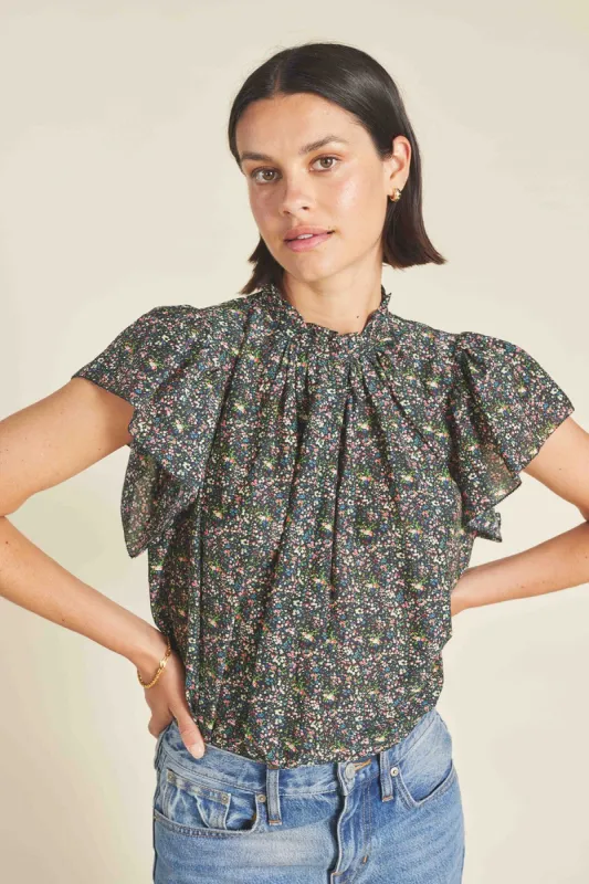 Carla Blouse- Winterbloom sold by French Cuff