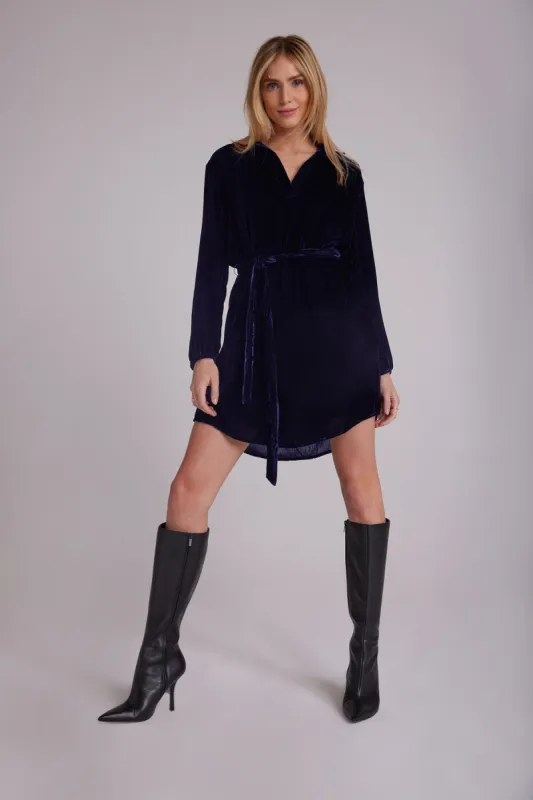 Long Sleeve Tunic Dress- Winter Navy sold by French Cuff