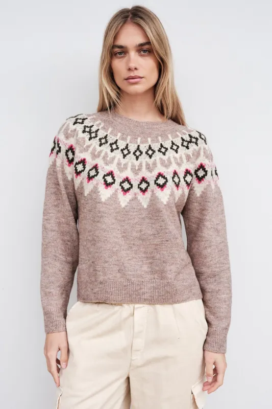 Fair Isle Crew Sweater- Hazel sold by French Cuff