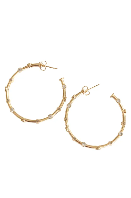 Pave Station Hoop sold by French Cuff