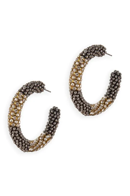 Lana Earrings - Gunmetal sold by French Cuff