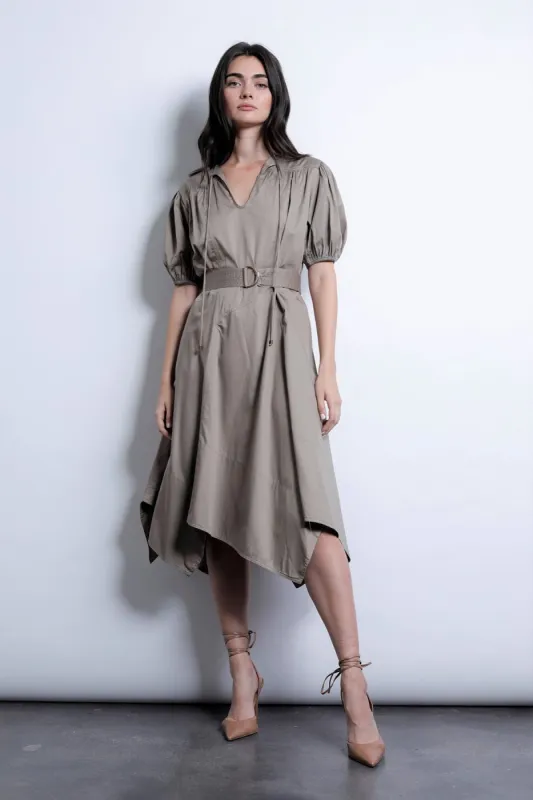 Ava Midi Dress- Taupe sold by French Cuff