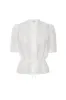 Cinched Lace Trim Blouse sold by French Cuff
