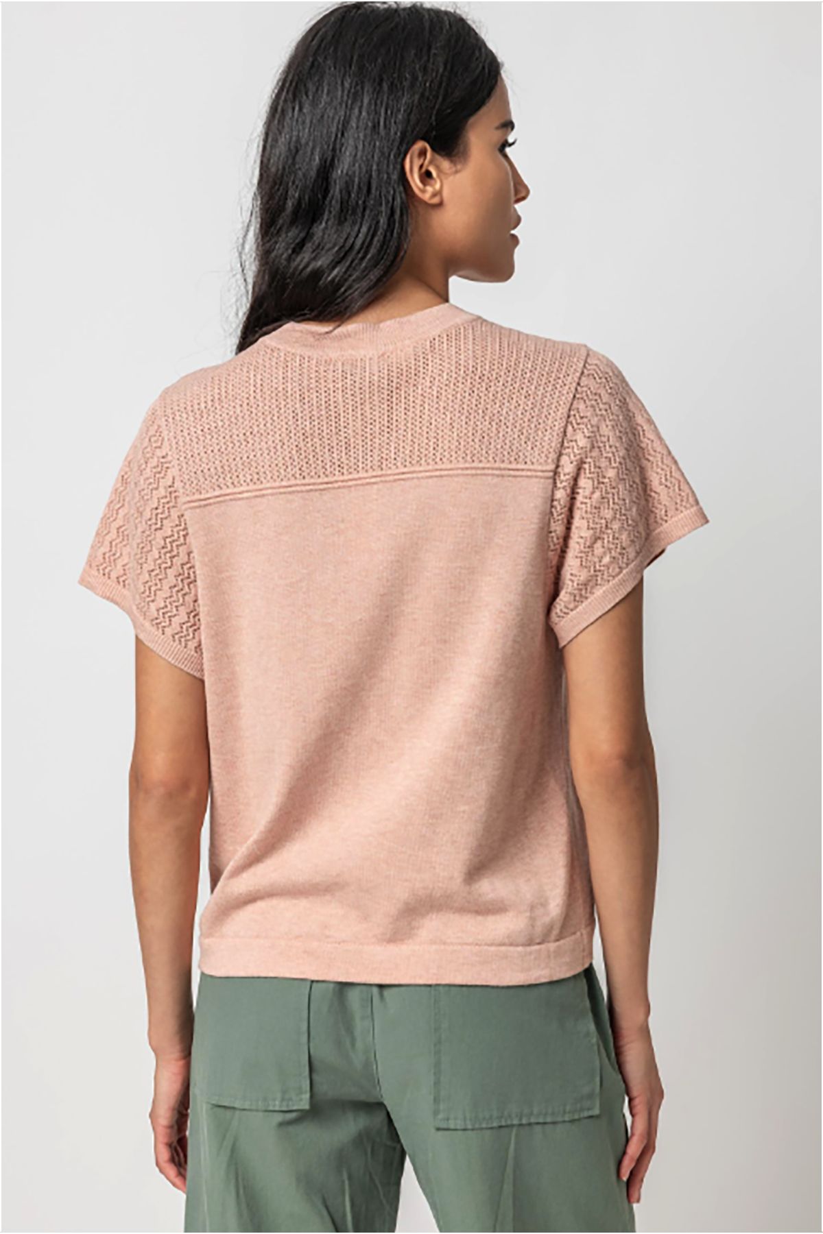 Pointelle Crewneck Sweater sold by French Cuff product image thumbnail 2