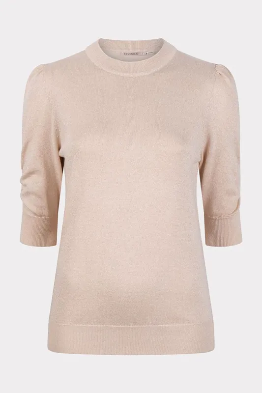 Short Sleeve Lurex Sweater Top sold by French Cuff