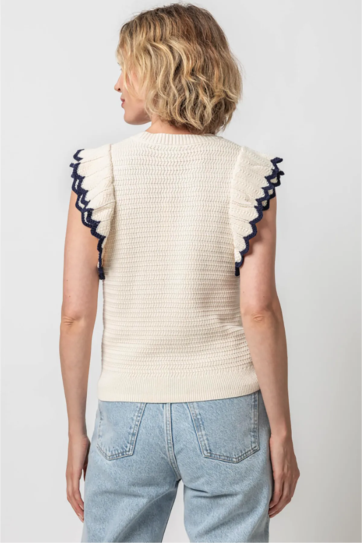 Tipped Sleeve Crewneck Sweater sold by French Cuff product image thumbnail 2