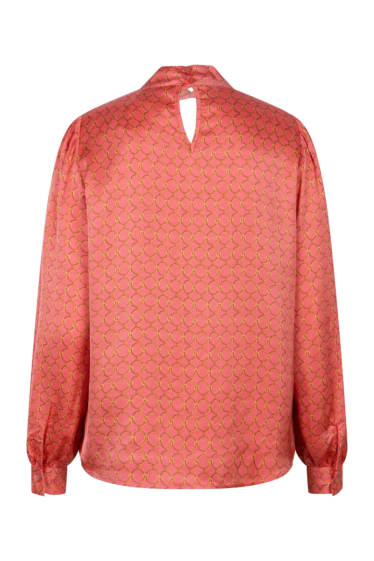 Blouse Front Tie Mini Chain Print sold by French Cuff product image thumbnail 2