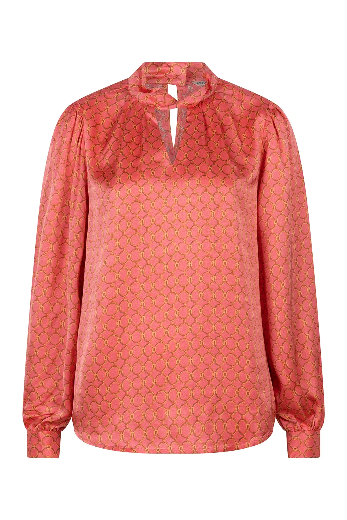 Blouse Front Tie Mini Chain Print sold by French Cuff