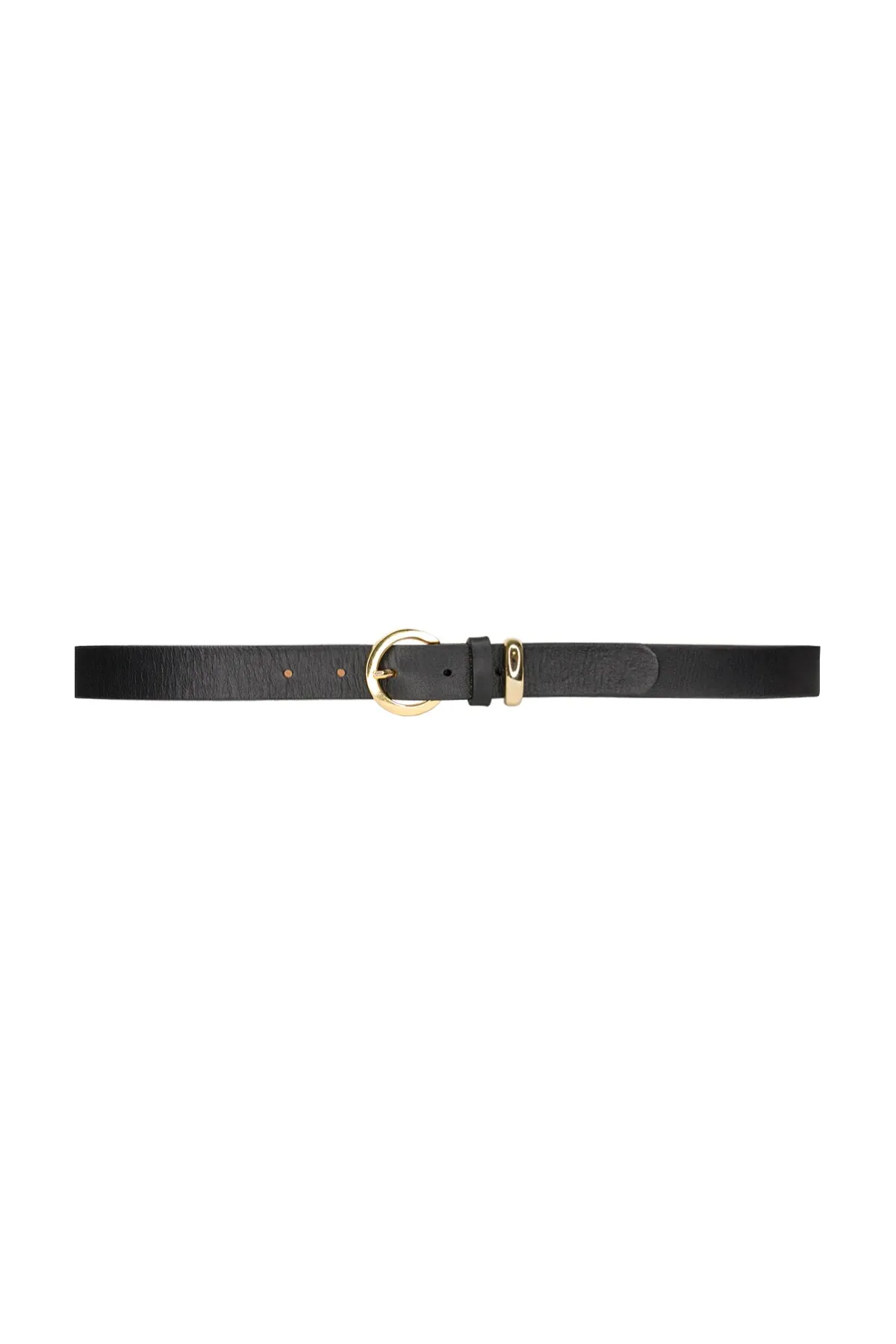 Minny Black Belt with Gold Buckle sold by French Cuff
