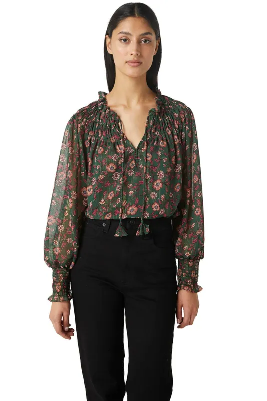 Clio Top- Evergreen sold by French Cuff