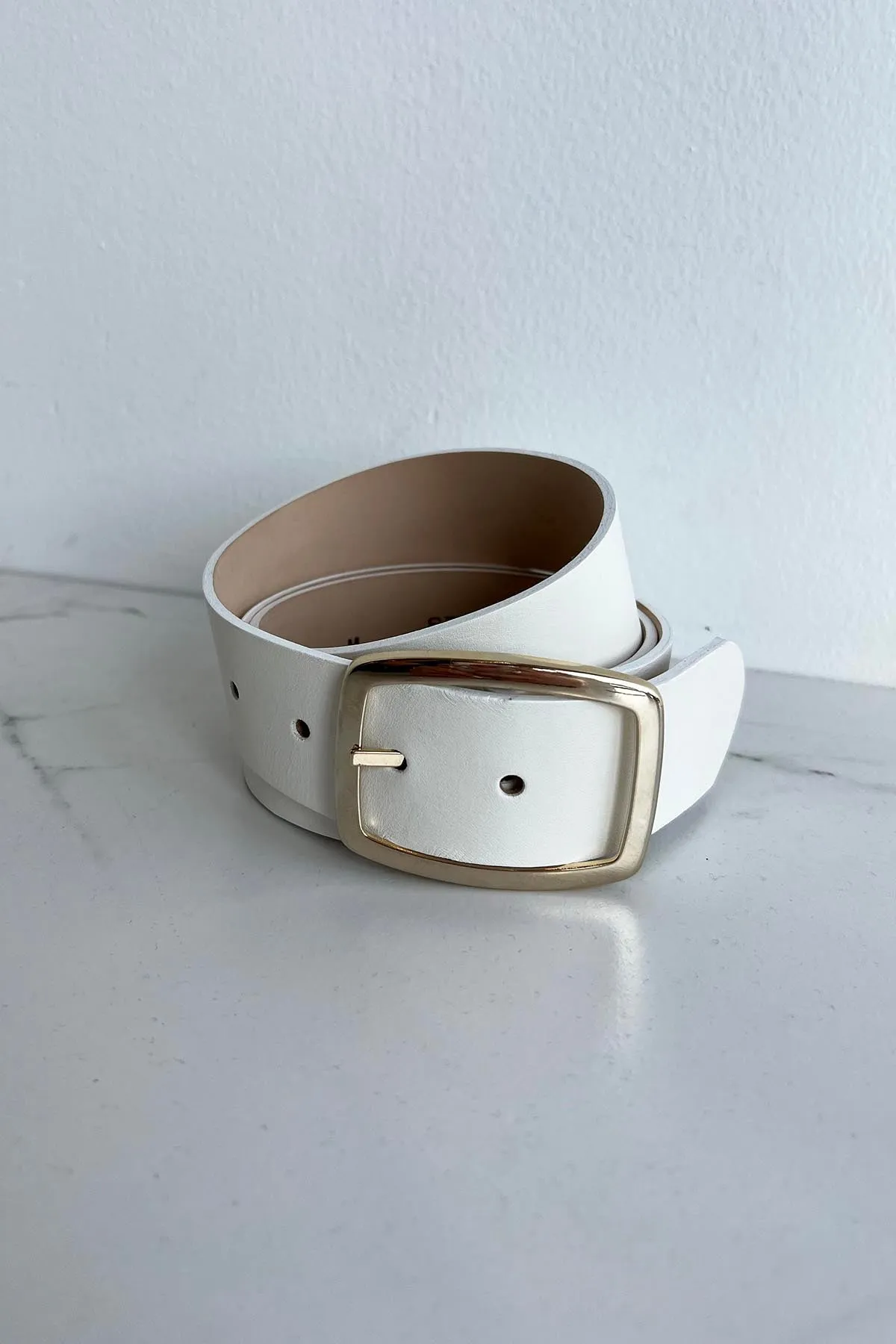 White with Gold Buckle sold by French Cuff