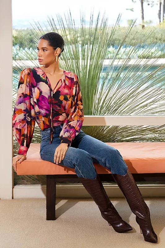 Pleated Tie Top sold by French Cuff