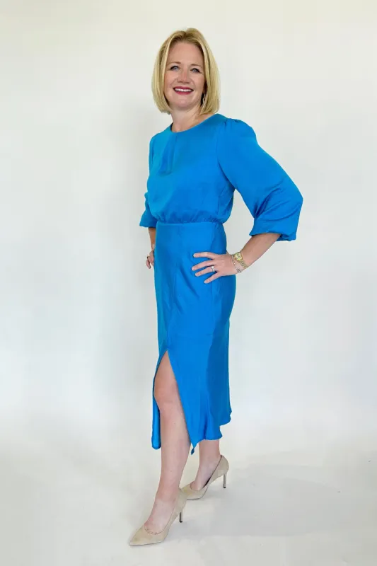 Azure Blue Midi Dress sold by French Cuff