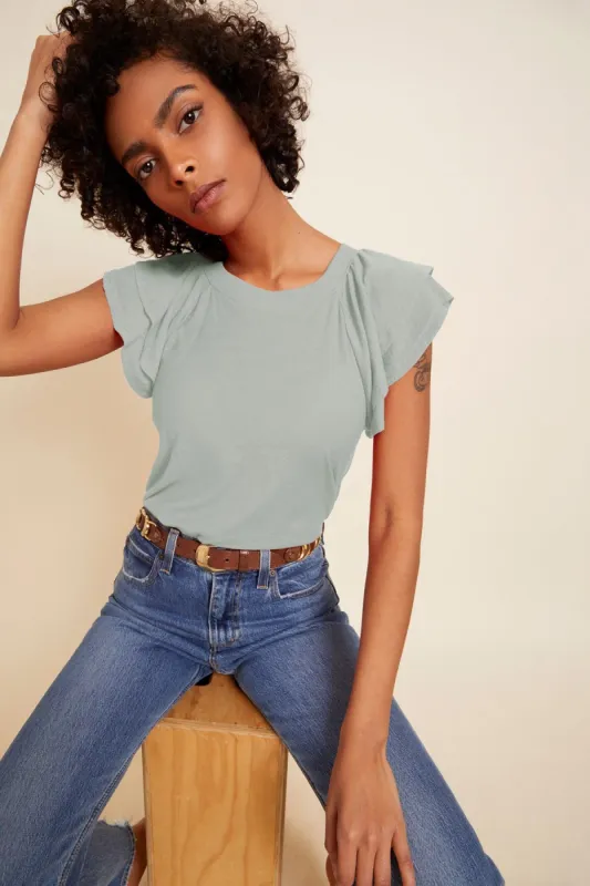 Florry Ruffled Raglan Top sold by French Cuff