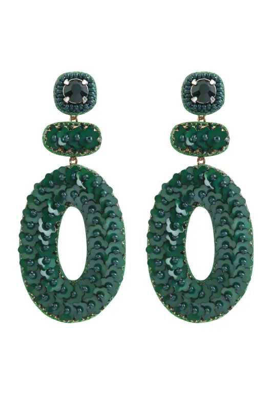Britt Earring- Green sold by French Cuff