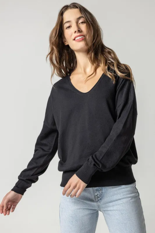 Relaxed Everyday Sweater-Black sold by French Cuff