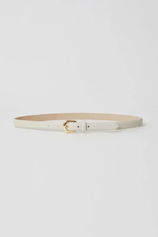 Bone/Gold Kennedy 1.5" Belt sold by French Cuff