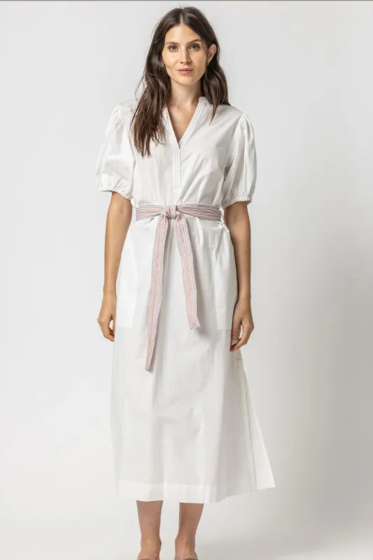 Split Neck Full Sleeve Maxi Dress sold by French Cuff