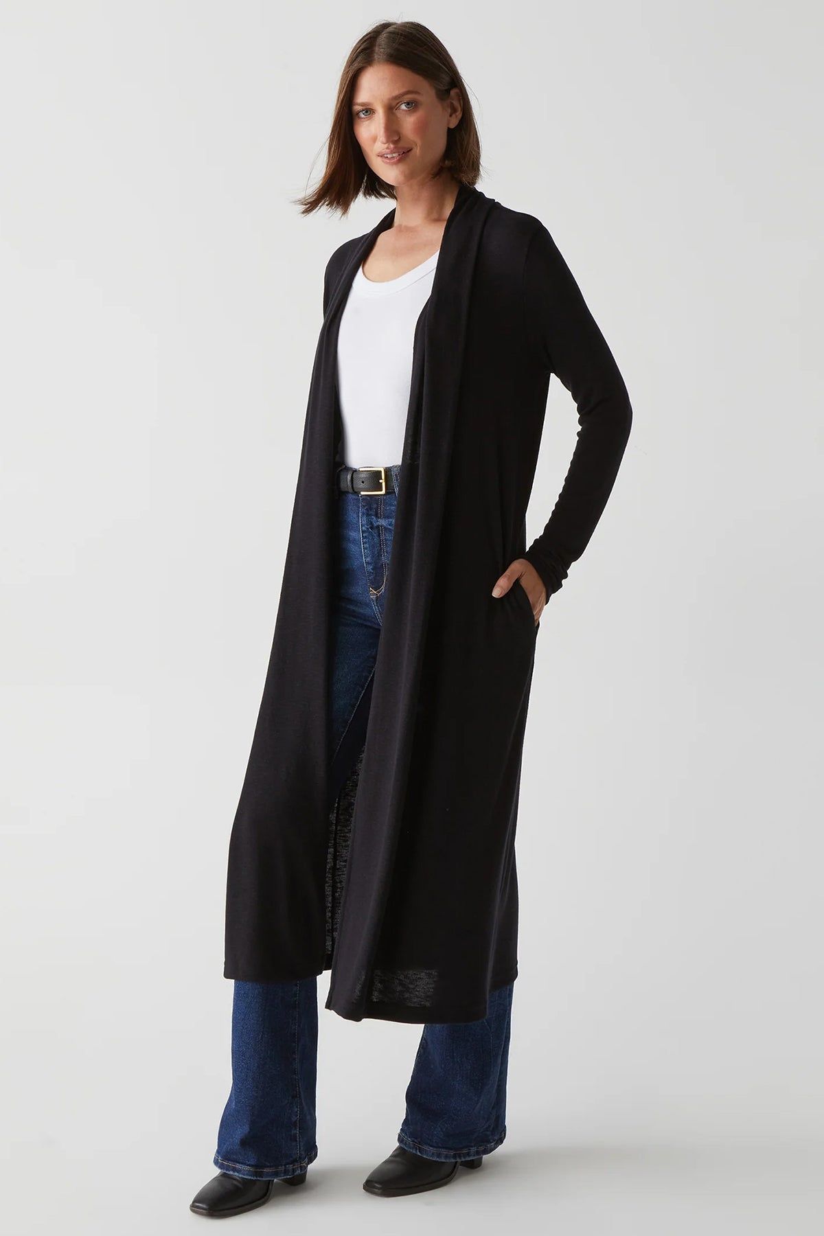 Izzy Longline Open Cardigan sold by French Cuff product image thumbnail 2