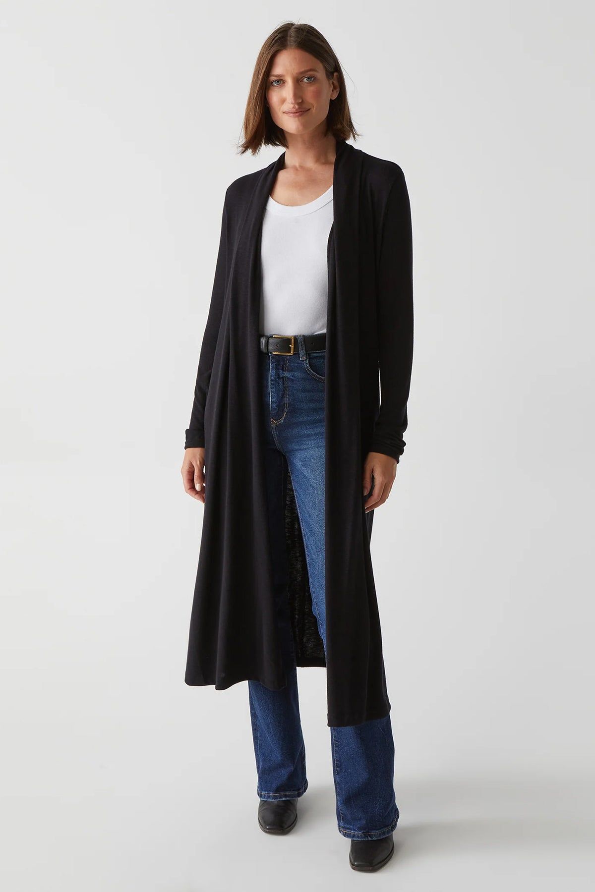 Izzy Longline Open Cardigan sold by French Cuff