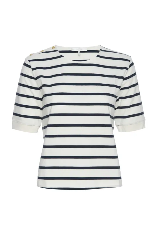 Button Detail Tee sold by French Cuff