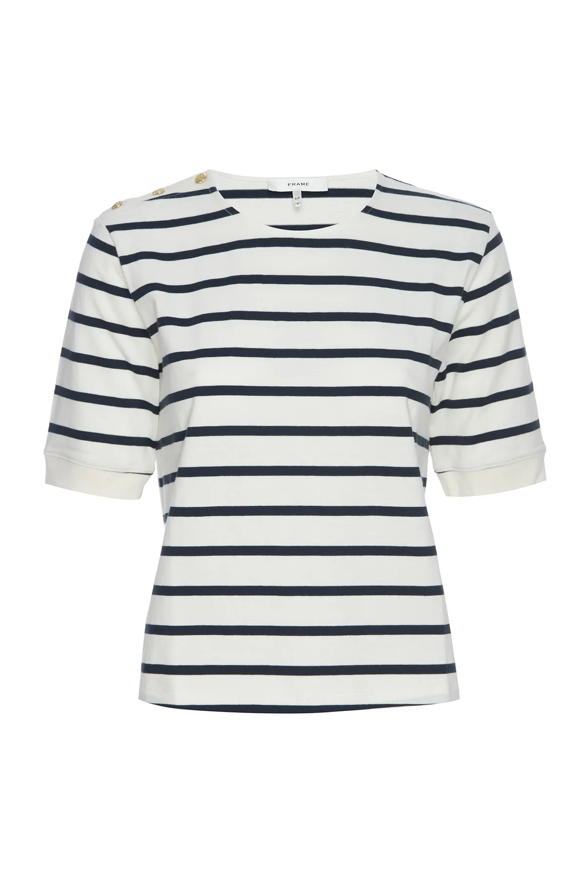 Button Detail Tee sold by French Cuff