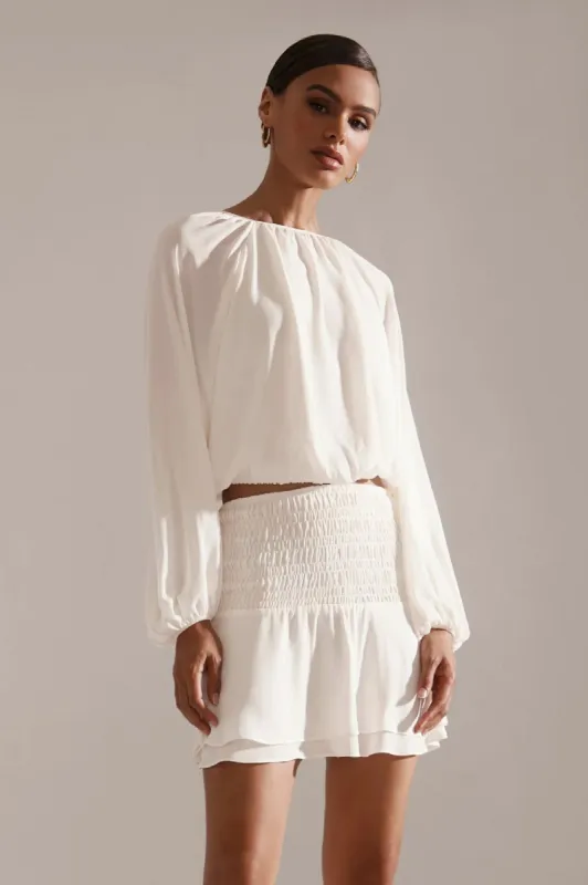 Shirred Blouse - Cream sold by French Cuff