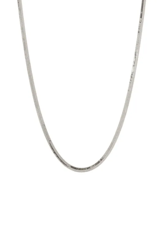 The Classique Herringbone Chain - Silver sold by French Cuff