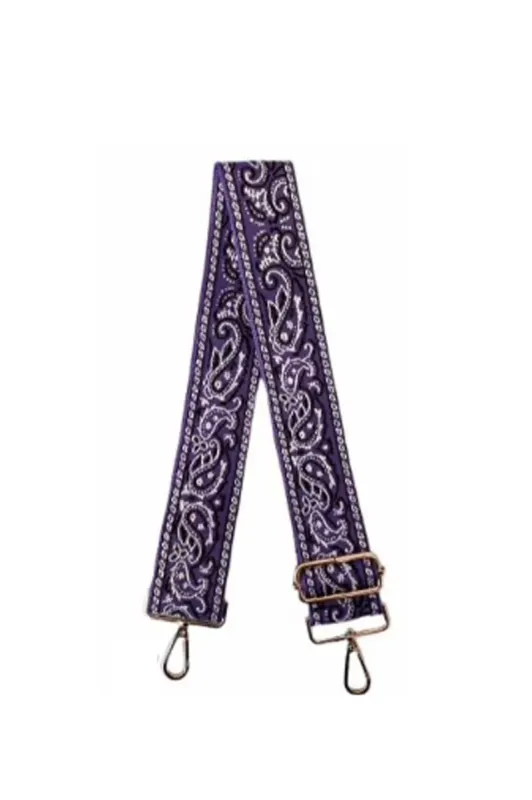 Paisley Bag Strap - Purple sold by French Cuff