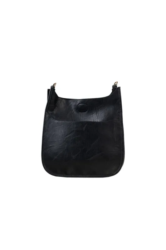 Mini Faux Leather Messenger - Black sold by French Cuff