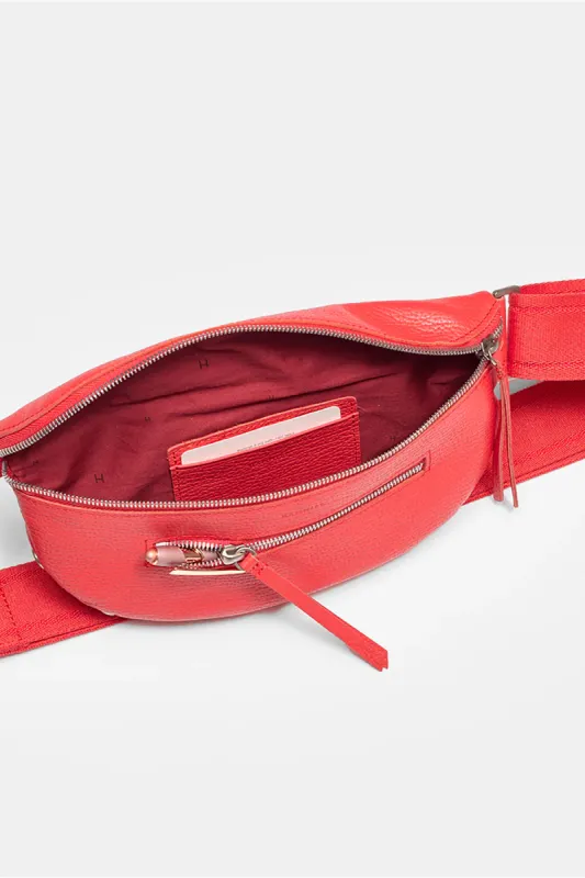 Charles Crossbody - Lighthouse Red/Brushed Silver sold by French Cuff