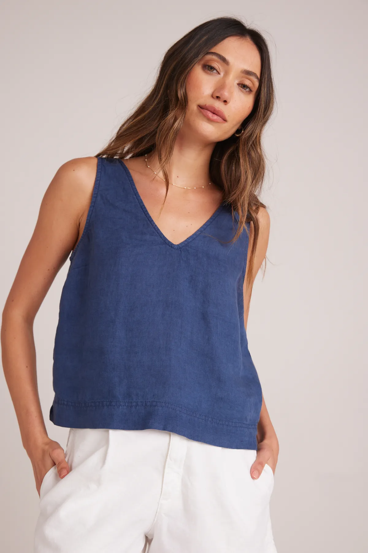Sleeveless Button Back V-Neck Top sold by French Cuff product image thumbnail 2