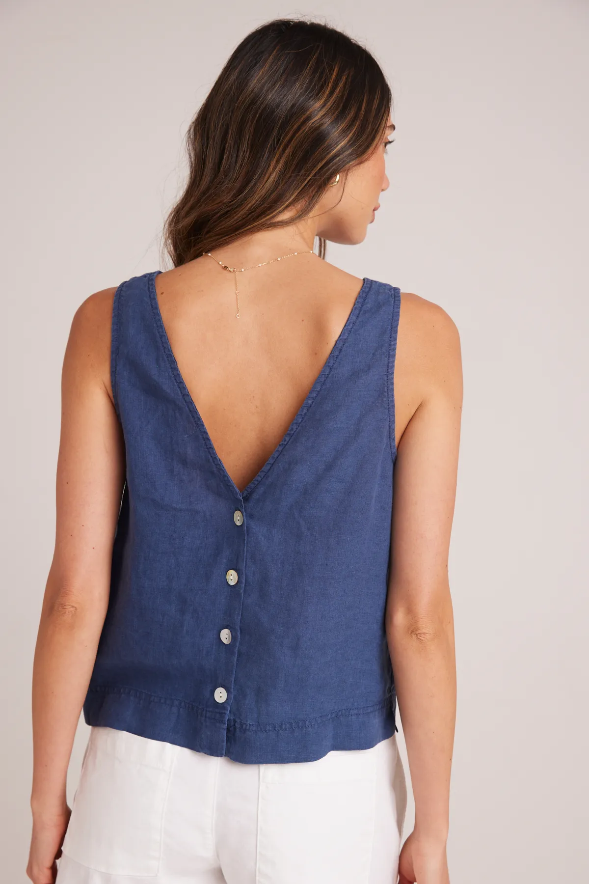 Sleeveless Button Back V-Neck Top sold by French Cuff product image thumbnail 3
