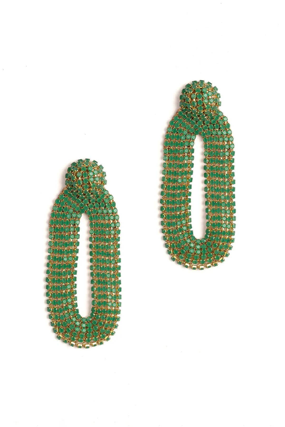 Bianca Earrings - Green sold by French Cuff