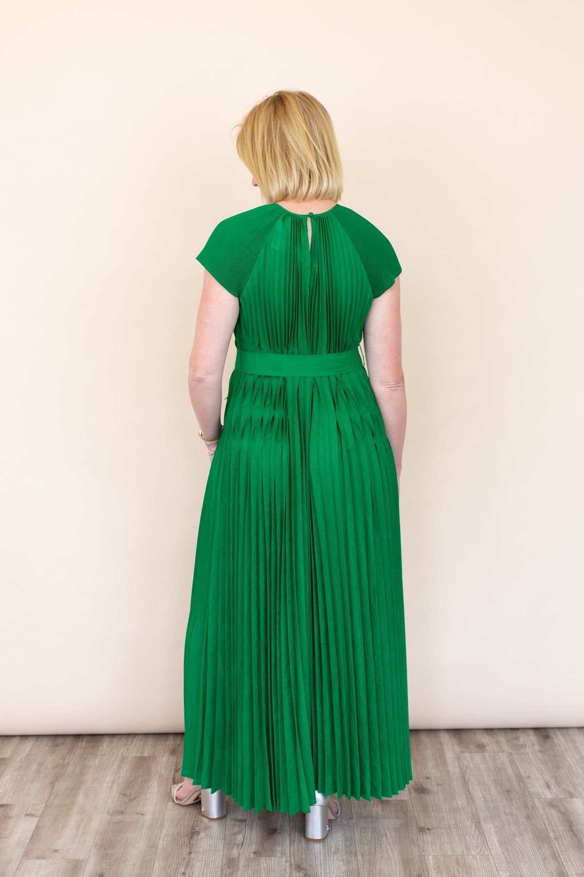 Green Pleated Maxi Dress sold by French Cuff product image thumbnail 3