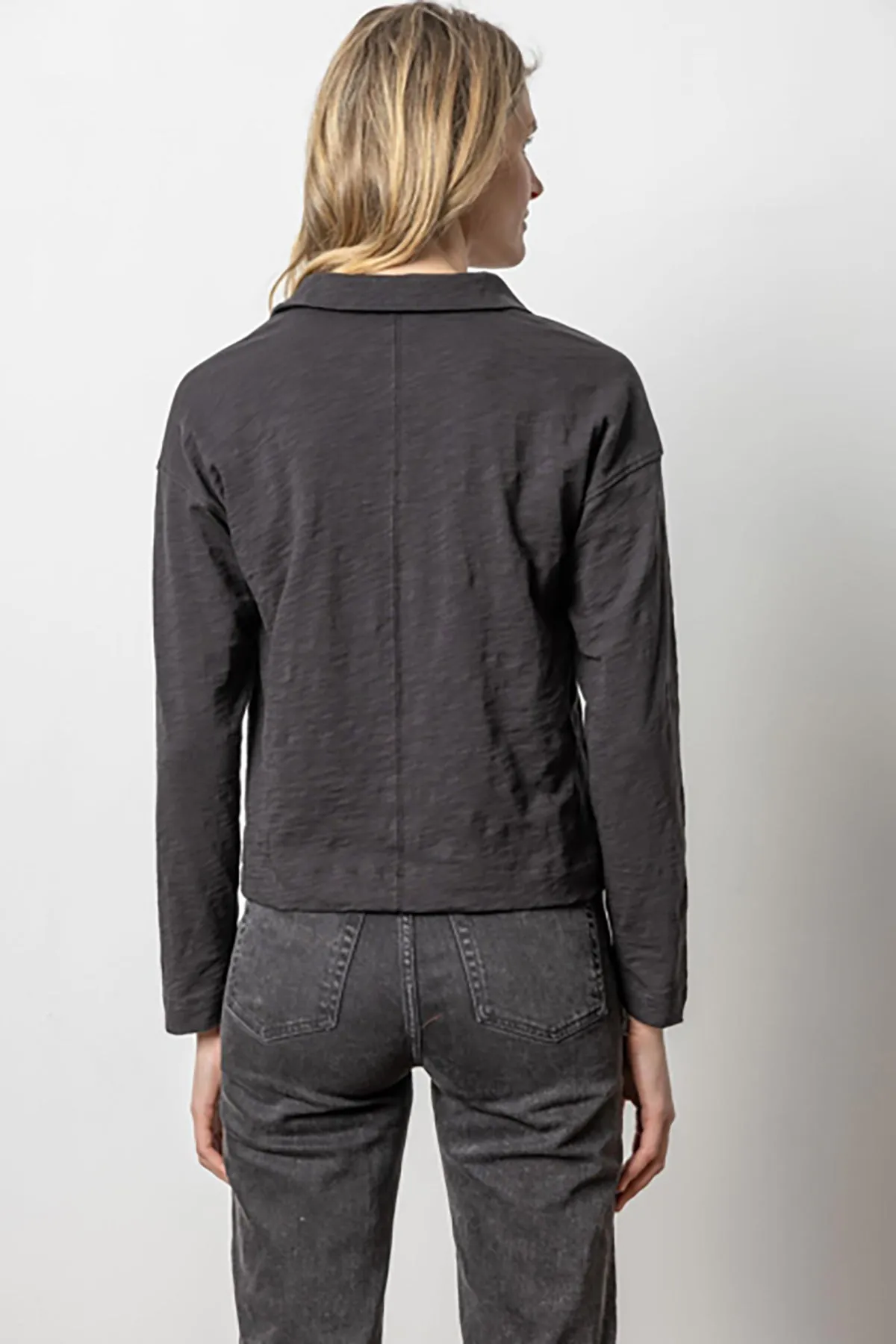 Long Sleeve Drop Shoulder Polo sold by French Cuff product image thumbnail 3