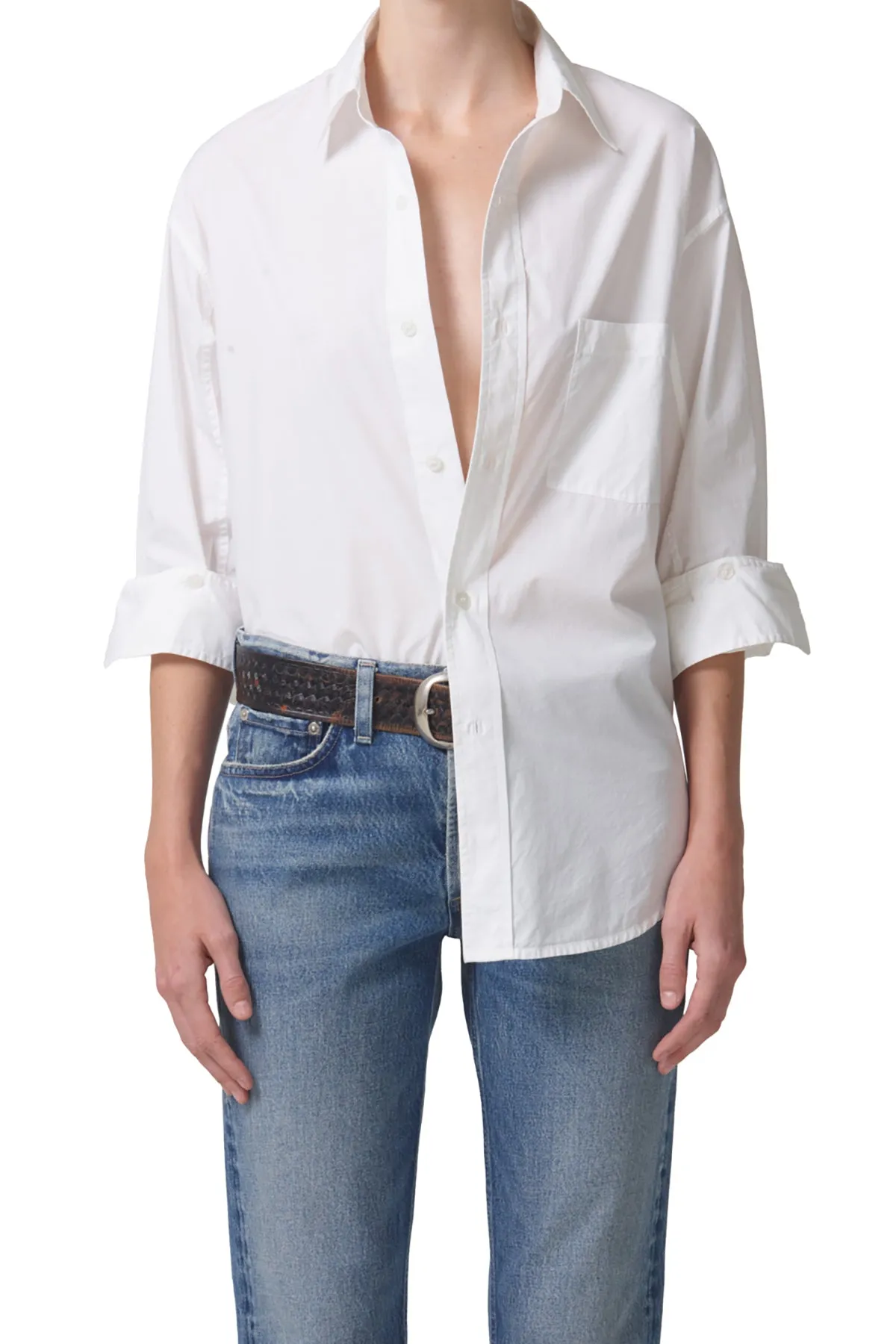 Kayla Shirt - Optic White sold by French Cuff