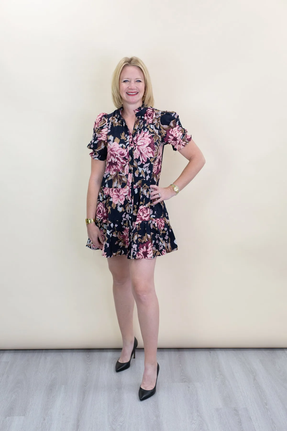 Black Floral Dress sold by French Cuff