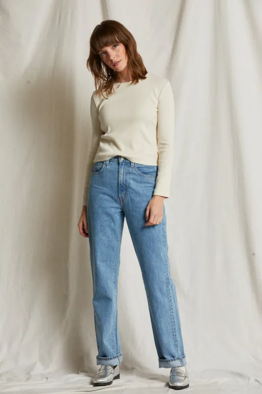 Foxx Ribbed Long Sleeve Tee sold by French Cuff